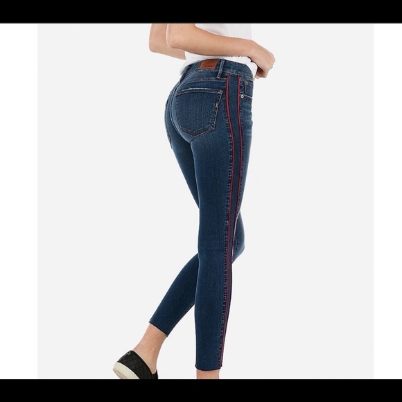 Express Jeans Express Jeans Midrise Red Stripe 6s Poshmark
